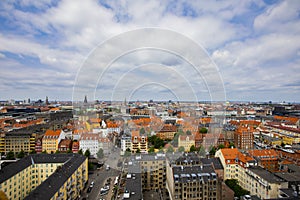 Aerial view at Copenhagen, Denmark