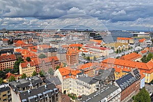 Aerial view of Copenhagen, Denmark