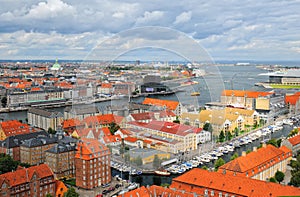 Aerial view of Copenhagen, Denmark