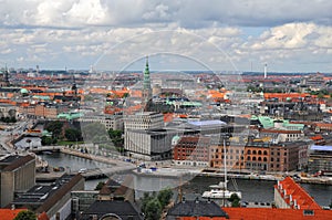 Aerial view of Copenhagen, Denmark