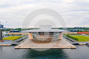 Aerial view of the Copenhagen Opera house