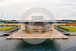 Aerial view of the Copenhagen Opera house