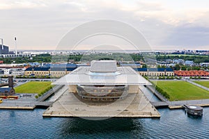 Aerial view of the Copenhagen Opera house