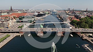 Aerial view of Copenhagen waterfront, Denmark