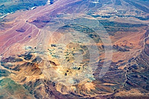 Aerial view of a copper mine