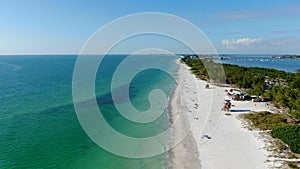 Aerial view of Coquina Beach, Anna Maria Island