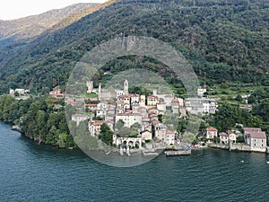 Aerial view of Corenno Plinio