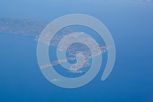 Aerial view of Corong island, Philippines