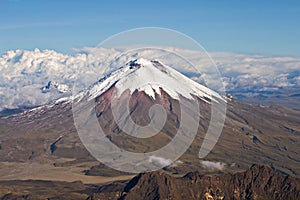 Aerial view of Cotopaxi Volcano, Ecuador