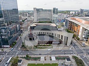 Aerial View Of The Country Music Hall Of Fame And Museum Located In Nashville Tennessee