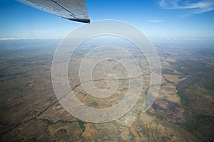 Aerial view of country in venezuela