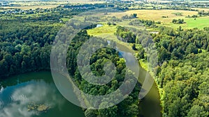 Aerial view of the countryside