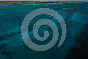 Aerial view of the Cozumel island, Quintana Roo, Mexico