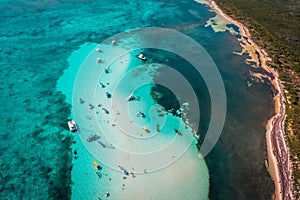 Aerial view of the Cozumel island, Quintana Roo, Mexico