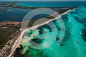 Aerial view of the Cozumel island, Quintana Roo, Mexico