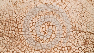 Aerial view of  cracks and drought land