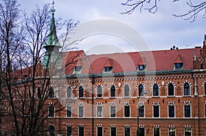 Aerial view of Cracow Poland