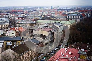Aerial view of Cracow Poland