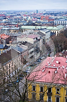 Aerial view of Cracow Poland