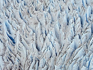 Aerial View of Crevasse of Glacier