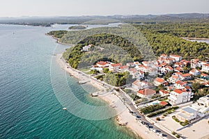 aerial view of the Croatia coastline