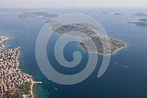 aerial view of the Croatia coastline