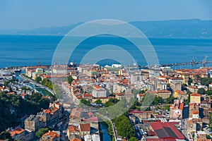 Aerial view of Croatian city Rijeka