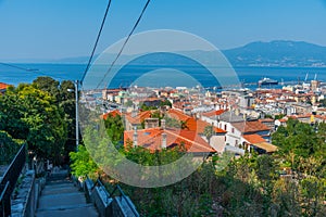 Aerial view of Croatian city Rijeka