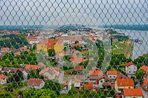 Aerial view of Croatian town Vukovar