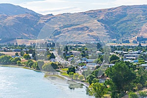 Aerial view of Cromwell in New Zealand