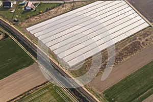 aerial view of the crop fields