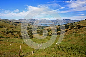 Aerial view of Crown Range near Queenstown, New Zealand