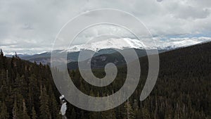 Aerial view of the Crystal Peak in Breckenridge, Colorado