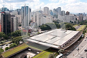 Aerial view of the cultural center of sao paulo