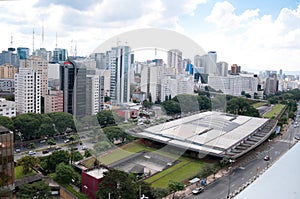 Aerial view of the cultural center of sao paulo