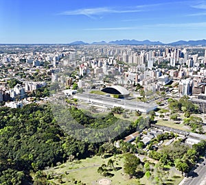 Aerial view footage curitiba city Brazil photo