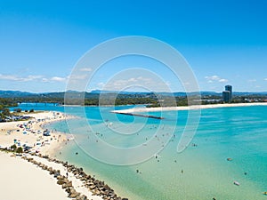 An aerial view of Currumbin Alley on the Gold Coast in Queensland, Australia photo