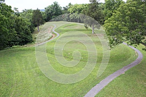 Aerial View of the Curves of the Serpent mound
