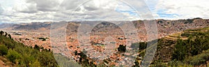 Aerial view of Cuzco, Peru, South America