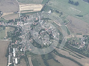 Aerial view of Czech Republic, near Prague, from an Airplane