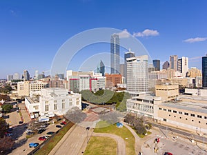 Aerial view of Dallas modern city, Dallas, Texas, USA