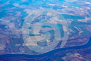 Aerial view of Danube River