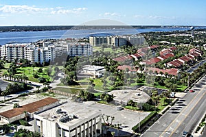 Aerial view of Daytona Beach Shores, Florida