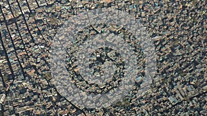 Aerial view of Delhi, India.