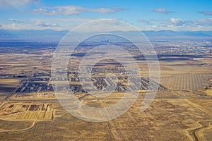 Aerial view of Denver city suburban