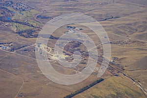 Aerial view of Denver city suburban