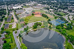 Aerial View of the Des Moine Suburb of Ankeny, Iowa