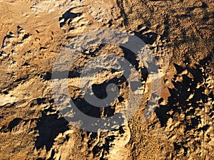 Aerial view of desert