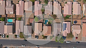 Aerial view desert Avondale small town city near of state capital Phoenix Arizona