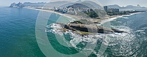 Aerial view of Diabo beach and Ipanema beach, Pedra do Arpoador. Rio de Janeiro. Brazil photo